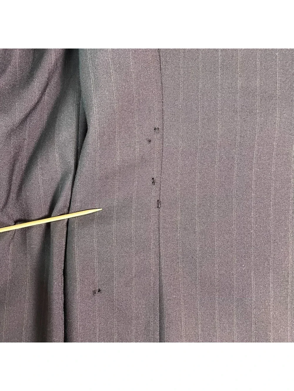 Vintage Palm Beach Blazer Mens 40R Black Pinstripe Worsted Wool Suit Jacket 2Btn